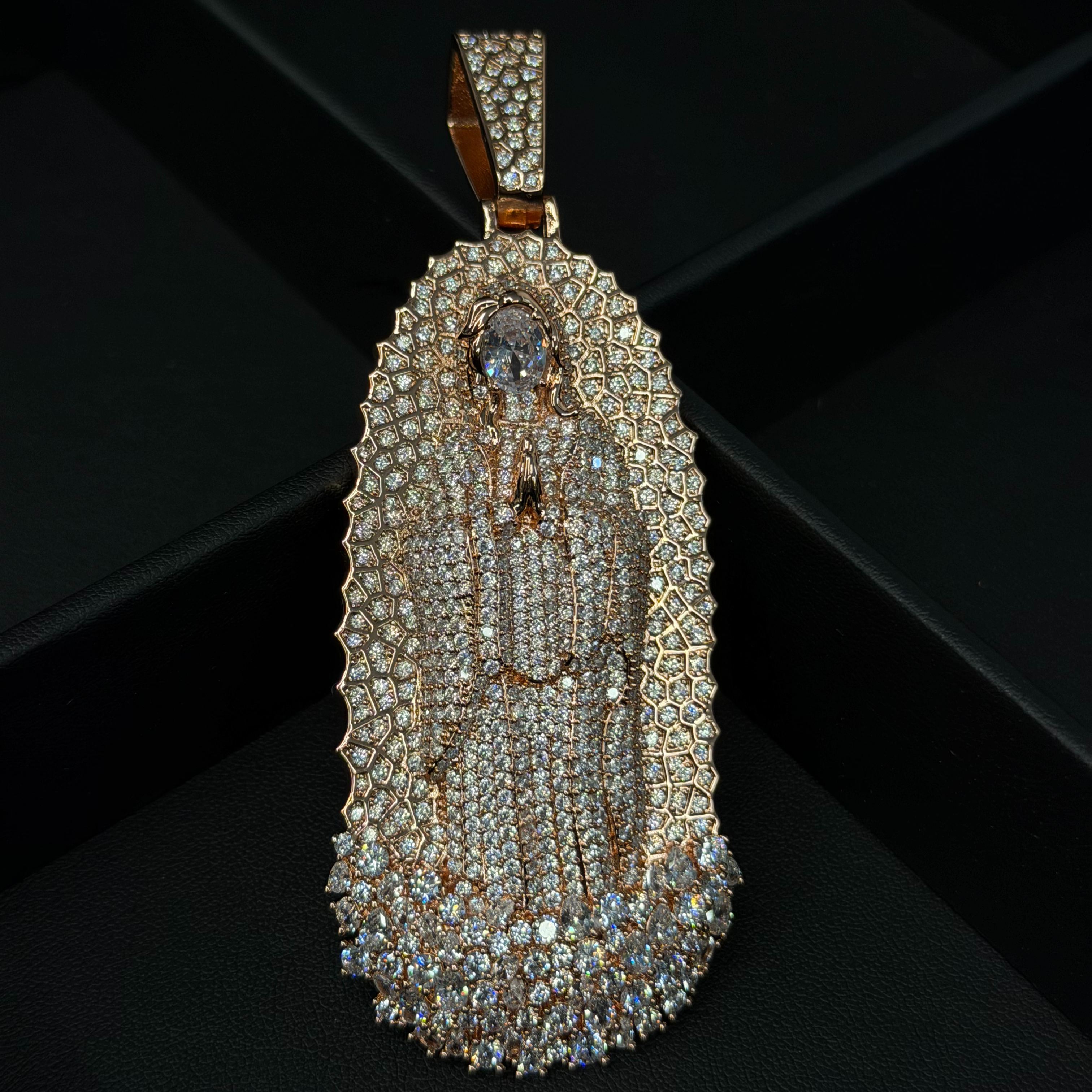 S925 Moissanite Virgin Mary Pendant