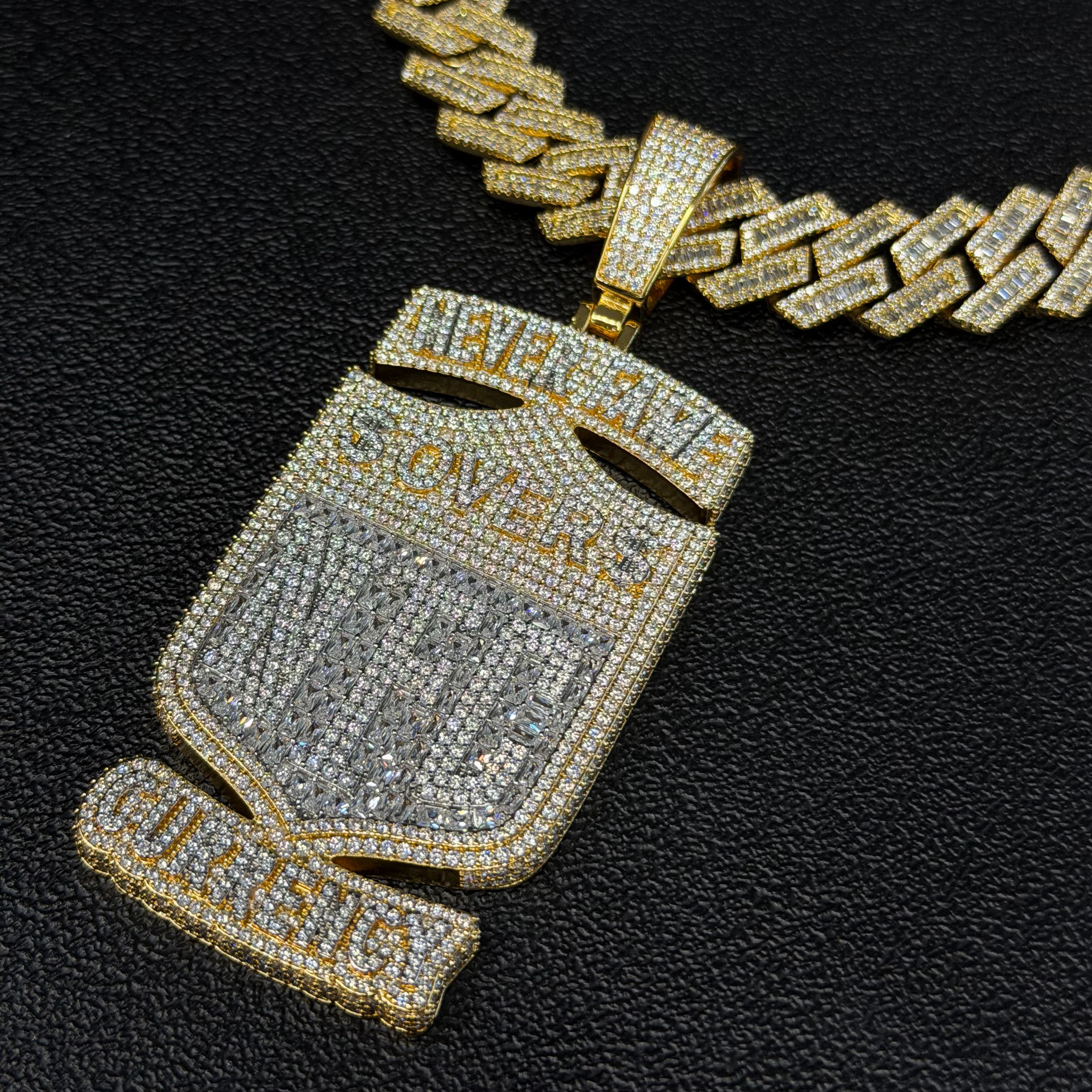 S925 Moissanite NFC Letter Pendant