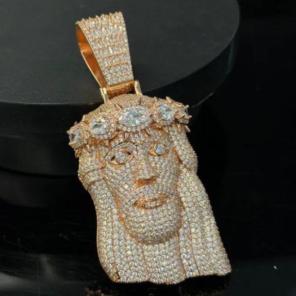 S925 Moissanite Full Diamond Jesus Set
