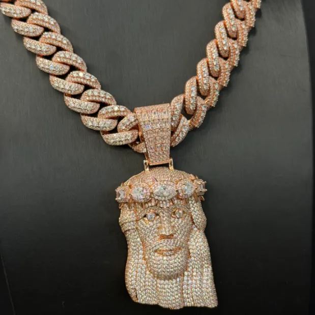 S925 Moissanite Full Diamond Jesus Set