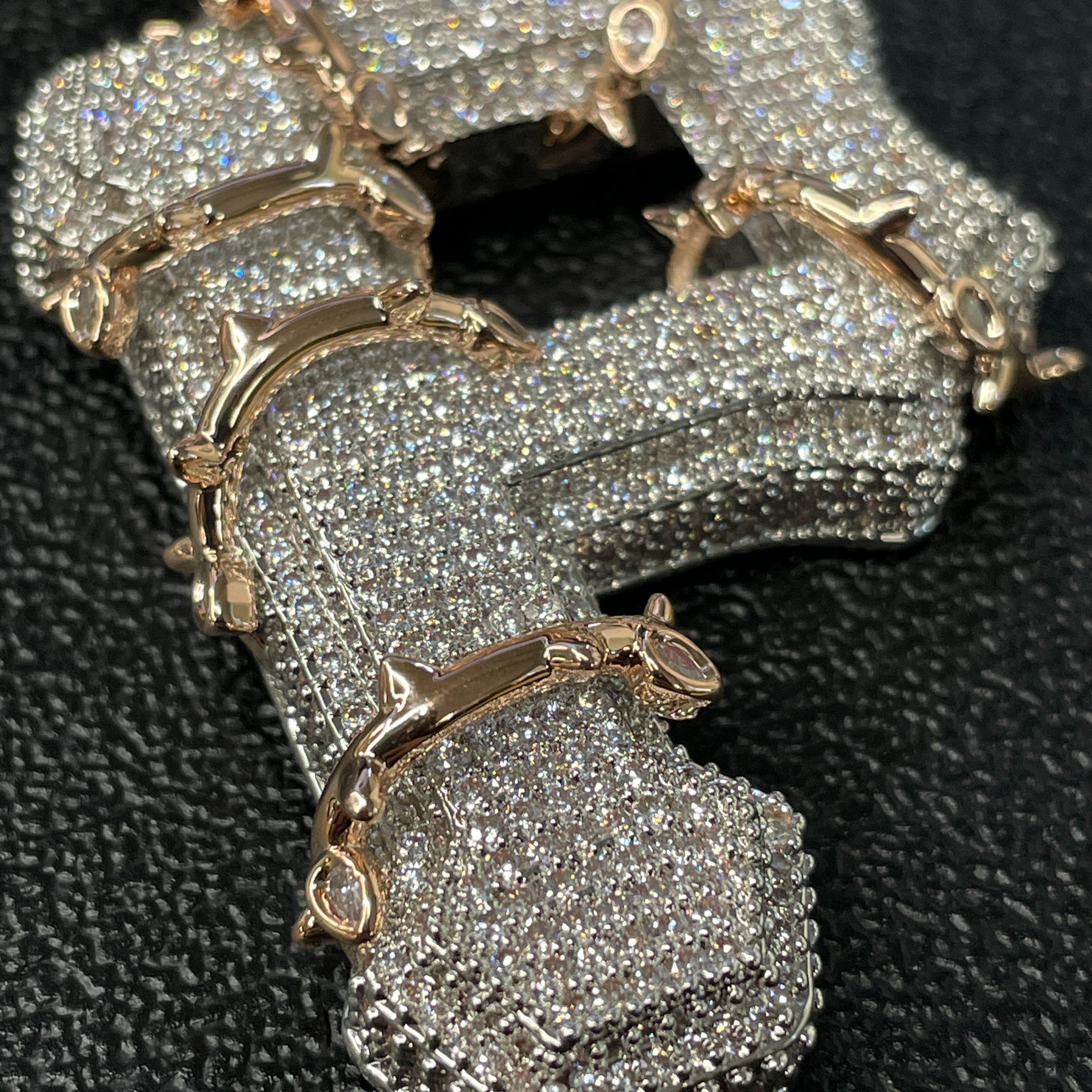 S925 Moissanite Vine Letter P Pendant