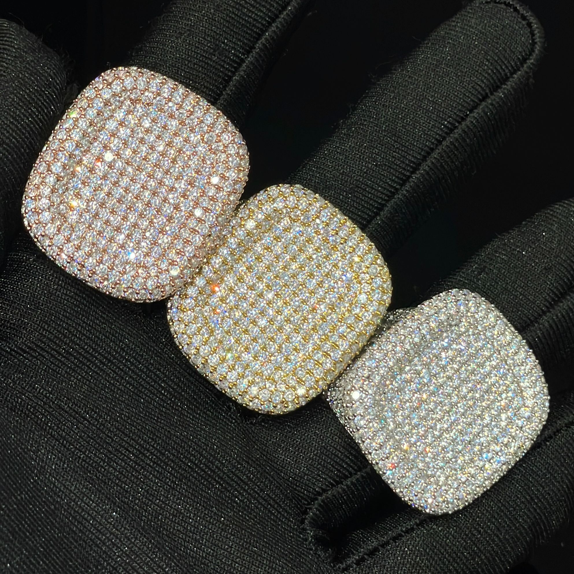 S925 Moissanite Square Full Diamond Ring