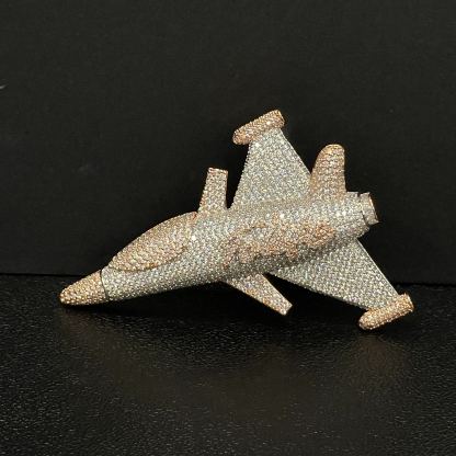 Moissanite "To Life" Letter Airplane Pendant