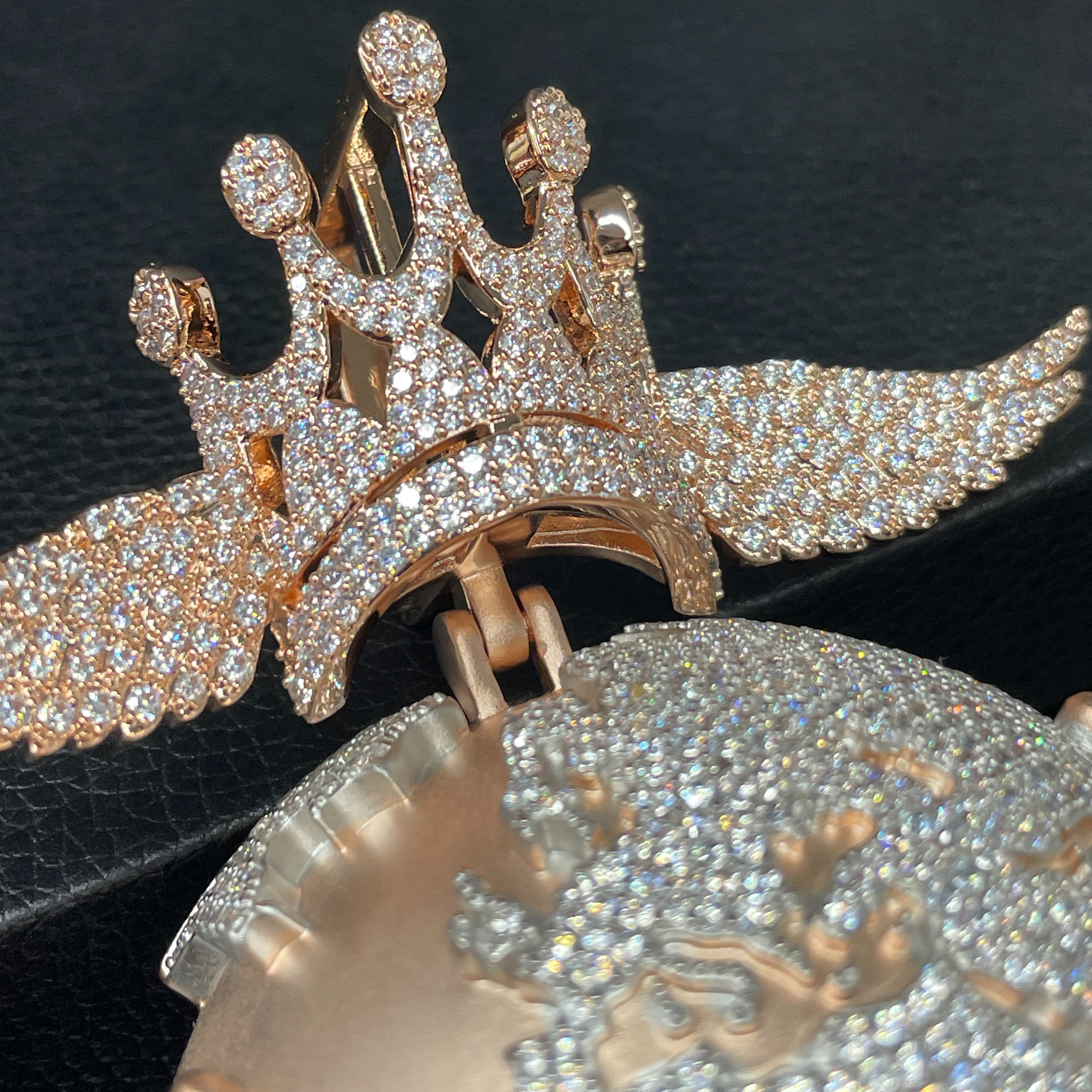 Moissanite Hip Hop Diamond Earth King Pendant