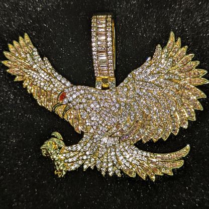 Moissanite Eagle Pendant（Goods In Stock)