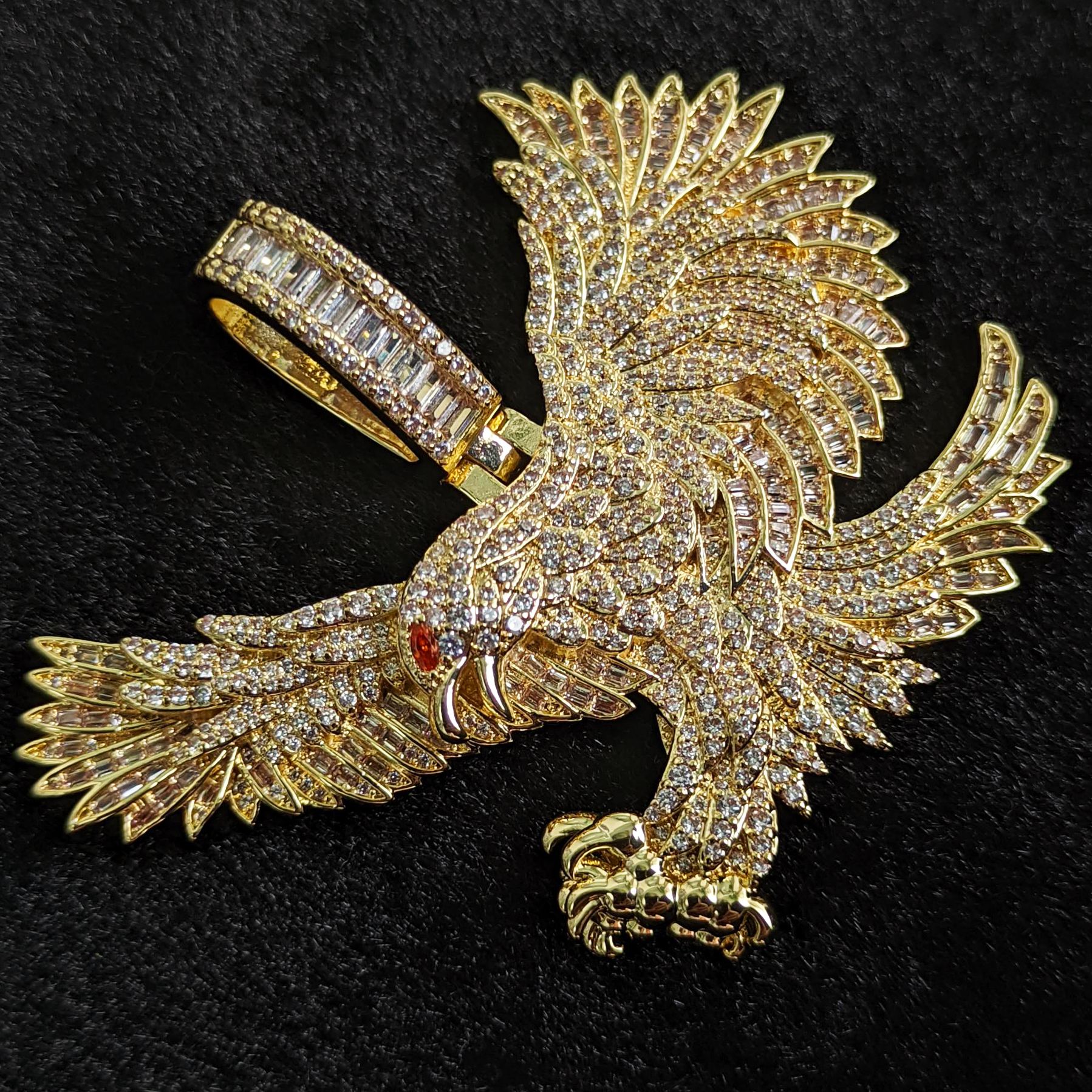 Moissanite Eagle Pendant（Goods In Stock)