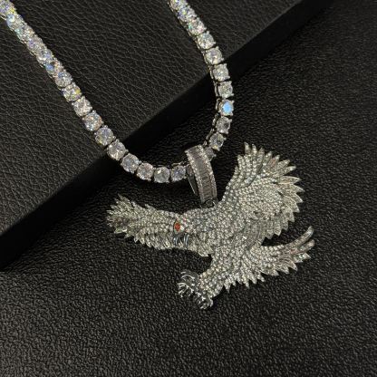 Moissanite Eagle Pendant（Goods In Stock)