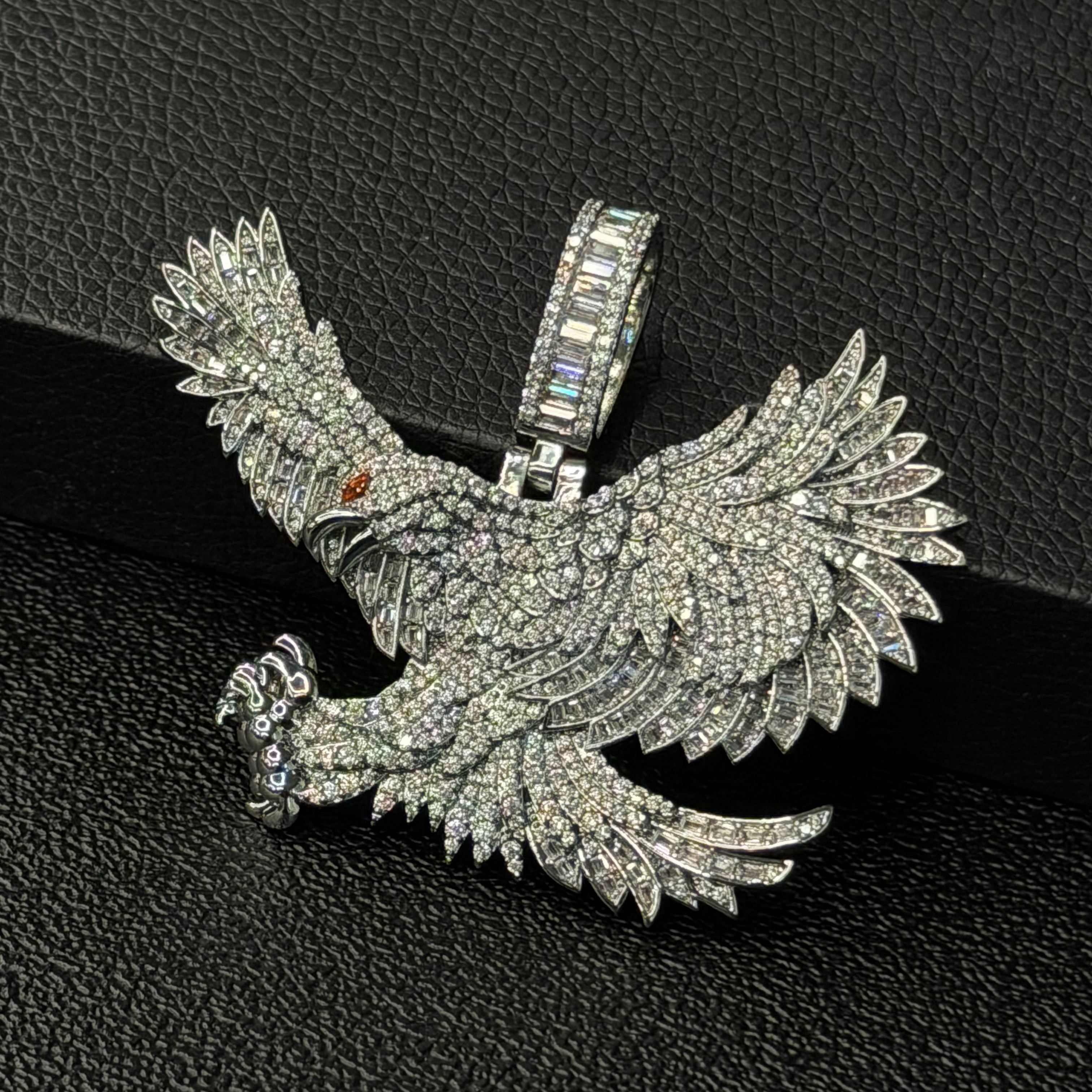 Moissanite Eagle Pendant（Goods In Stock)