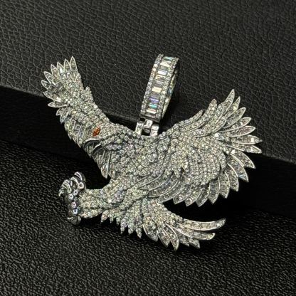 Moissanite Eagle Pendant（Goods In Stock)
