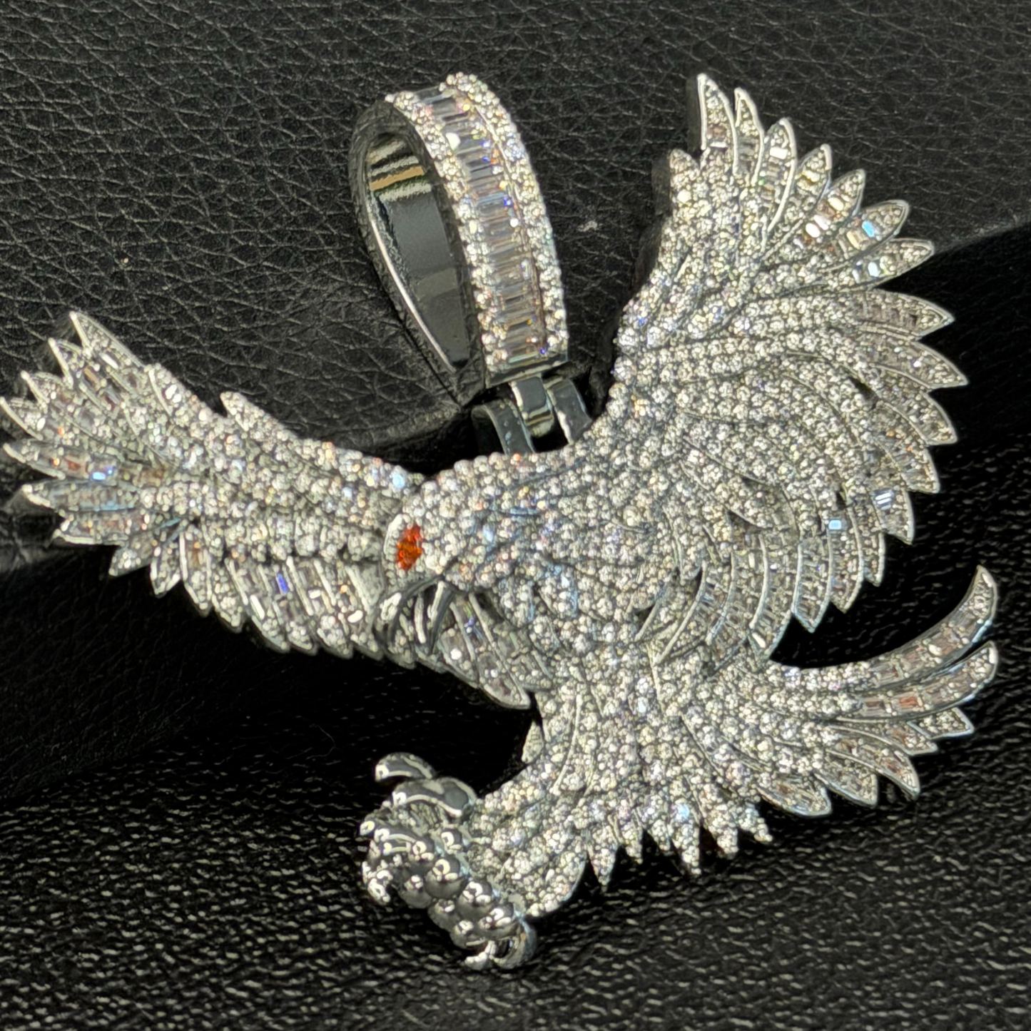 Moissanite Eagle Pendant（Goods In Stock)