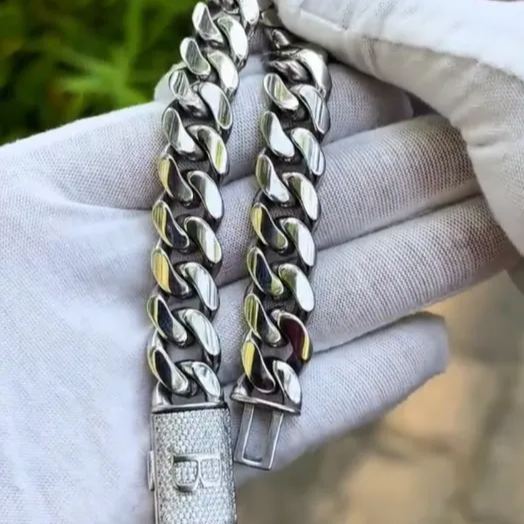 14mm Moissanite Custom Letter Bracelet/Chain