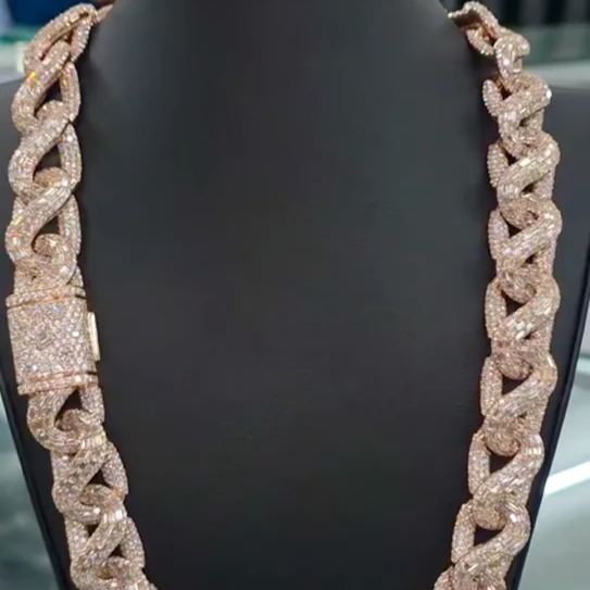 VVS-Grade Brilliant-cut Boissanite Fully Iced-Out Hip-Hop Necklace