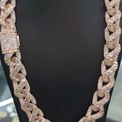 VVS-Grade Brilliant-cut Boissanite Fully Iced-Out Hip-Hop Necklace