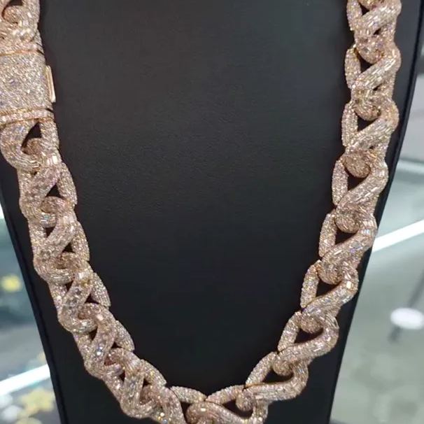 VVS-Grade Brilliant-cut Boissanite Fully Iced-Out Hip-Hop Necklace