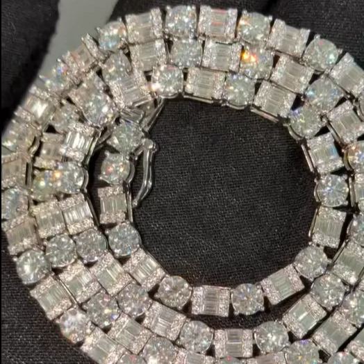 VVS Grade Moissanite Fully Set Hip-Hop Tennis Chain