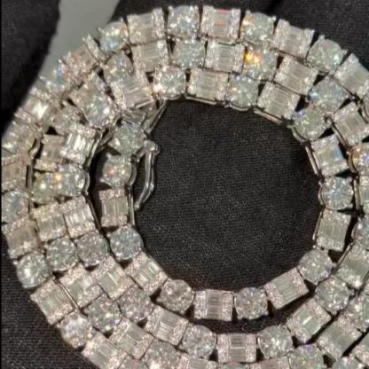 VVS Grade Moissanite Fully Set Hip-Hop Tennis Chain