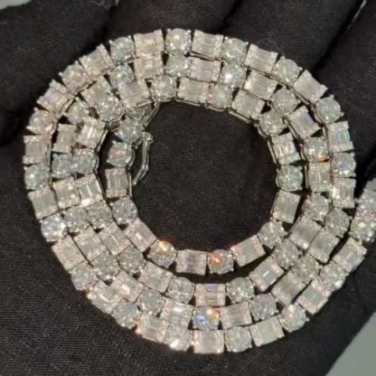 VVS Grade Moissanite Fully Set Hip-Hop Tennis Chain
