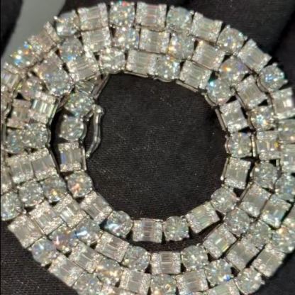 VVS Grade Moissanite Fully Set Hip-Hop Tennis Chain