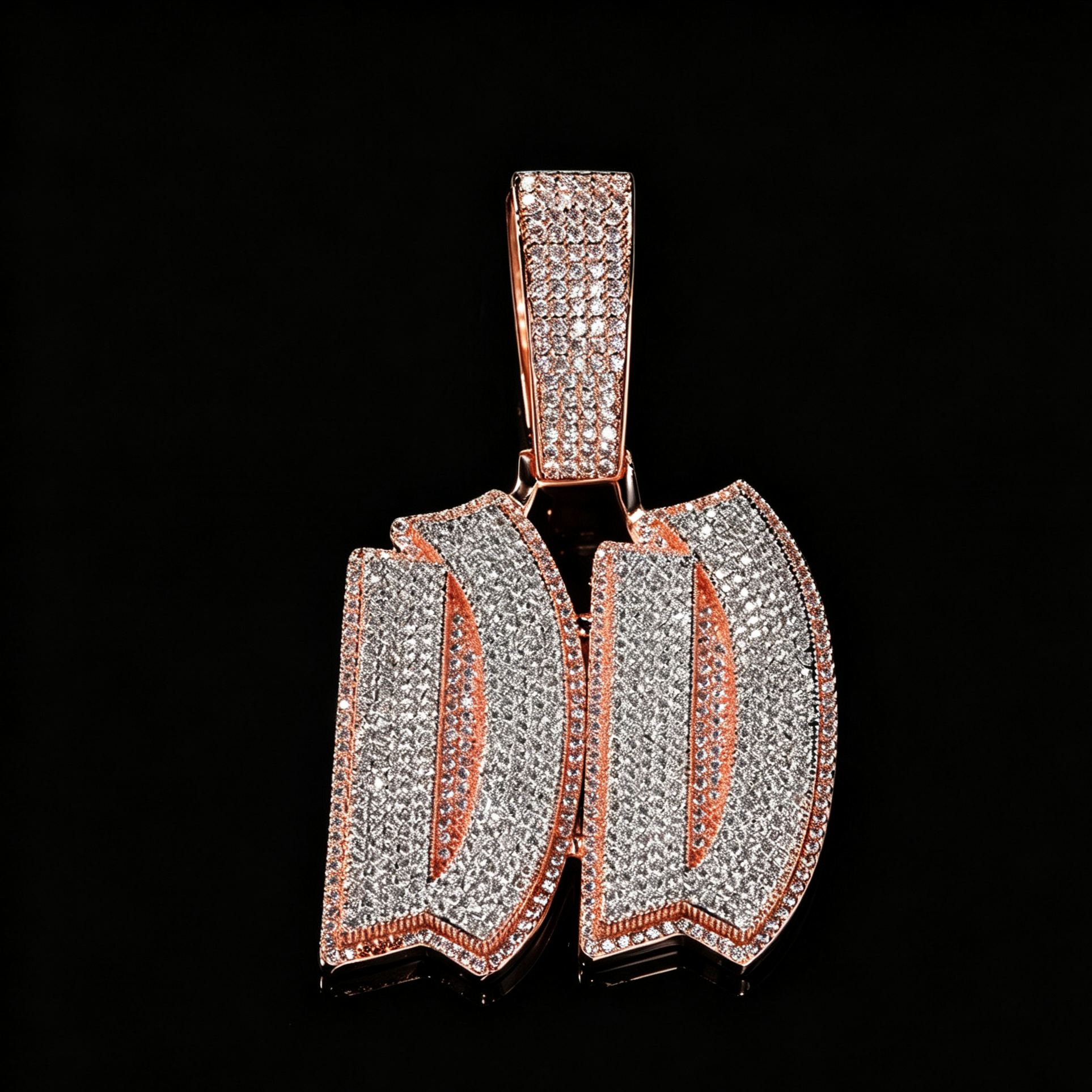DIY Stitching Two-color Letter Moissanite Custom Pendant