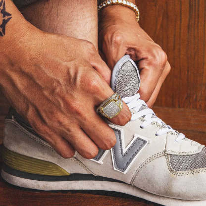 Diamond CZ Platform Mens Ring in 14K Gold KRKC