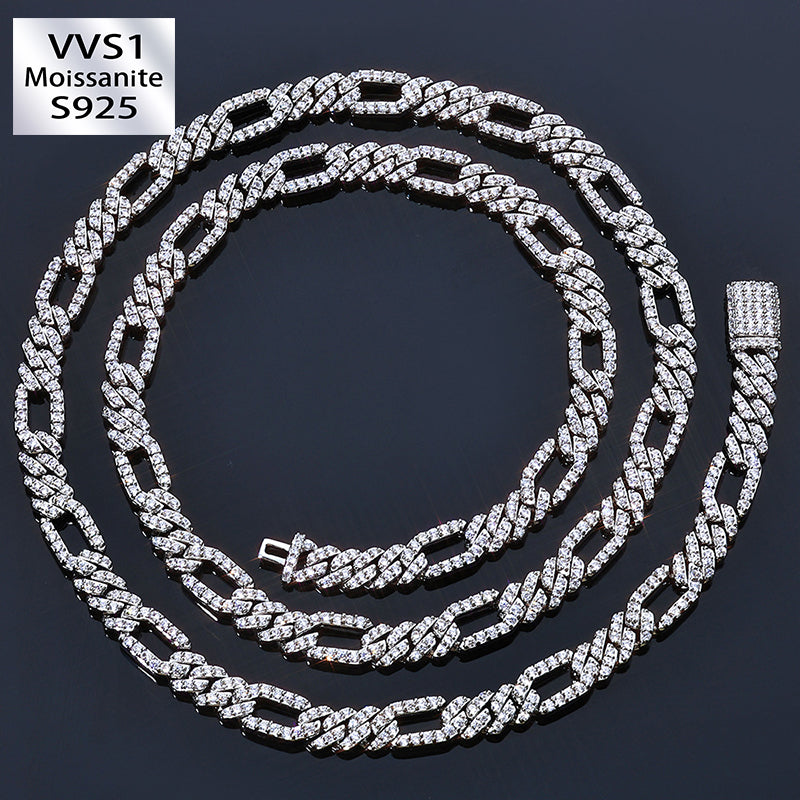 7mm Round Moissanite Cuban Chain