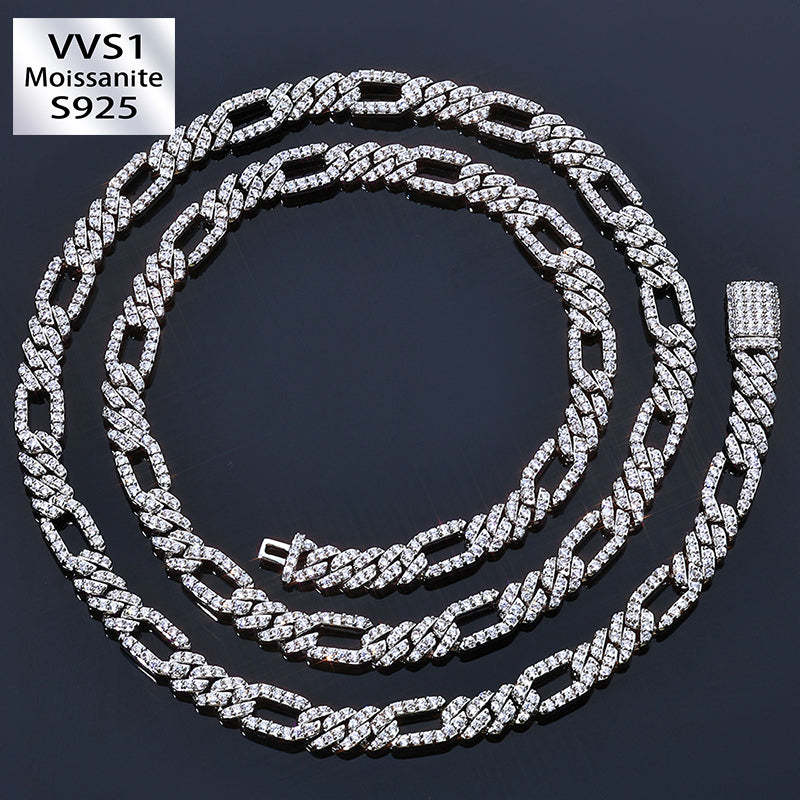 7mm Round Moissanite Cuban Chain
