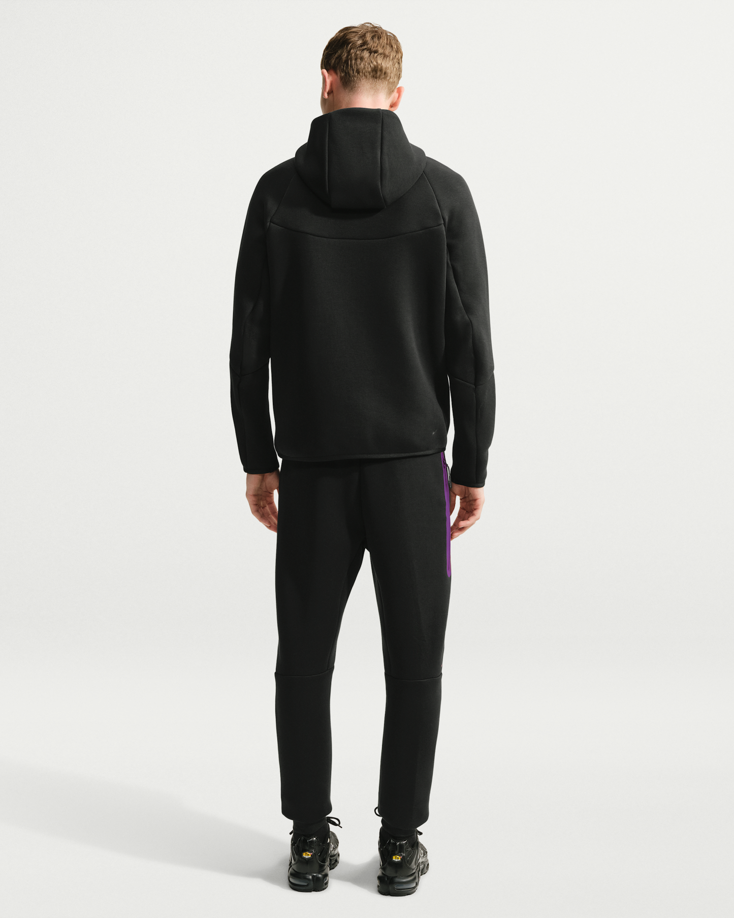 Nike Tech Men's Fleece Windrunner Full-Zip Jacket - Black/Viotech - View 5