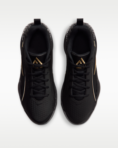 Giannis Immortality 5 Basketball Shoes - Black/Gum Light Brown/Volt/Metallic Gold - View 4