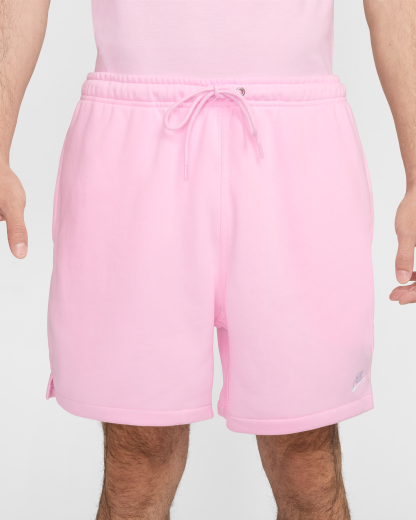 Nike Club Men's French Terry Flow Shorts - Pink Foam/Pink Foam/White - View 2