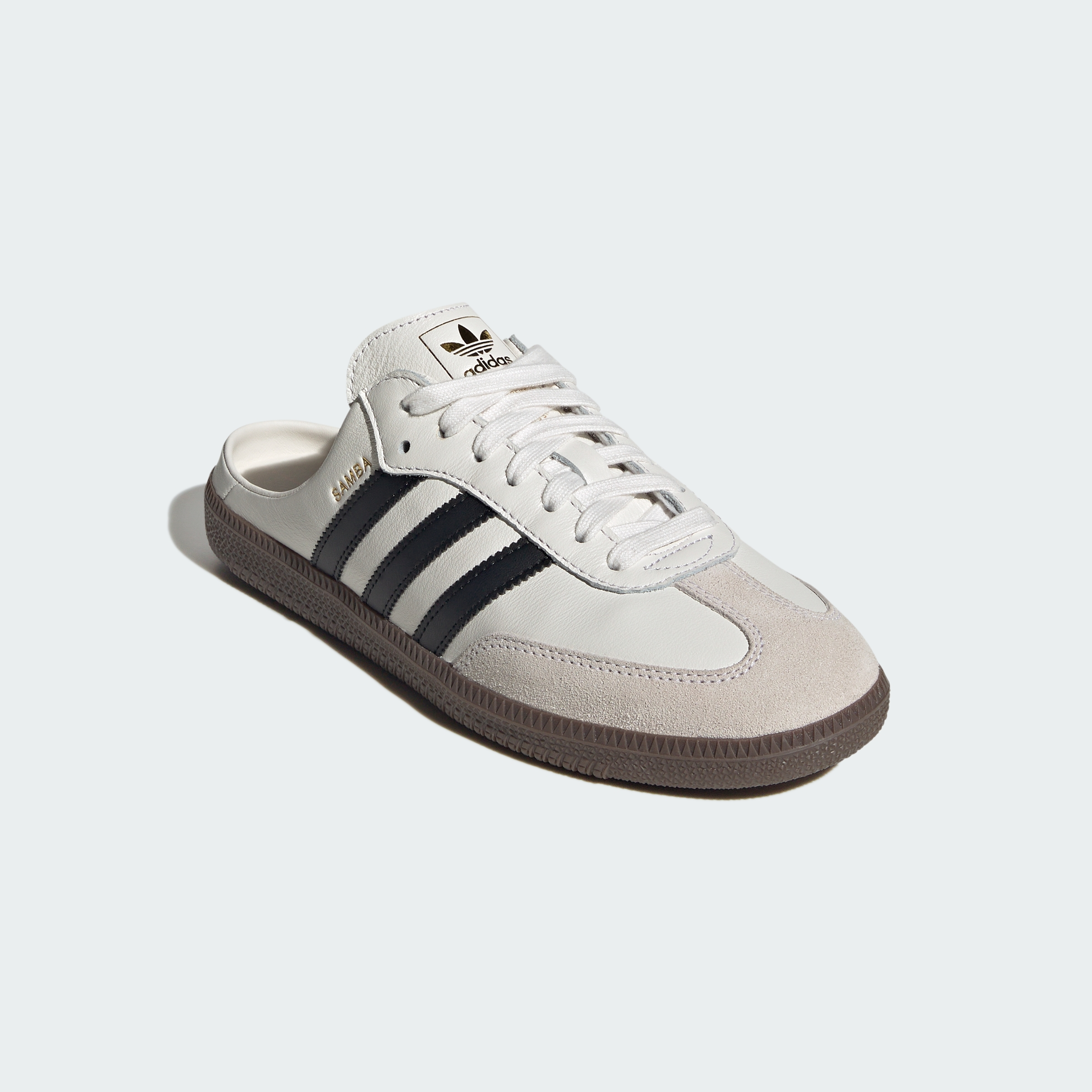adidas SAMBA OG MULE Shoes - Cloud White / Core Black / Gum - View 5