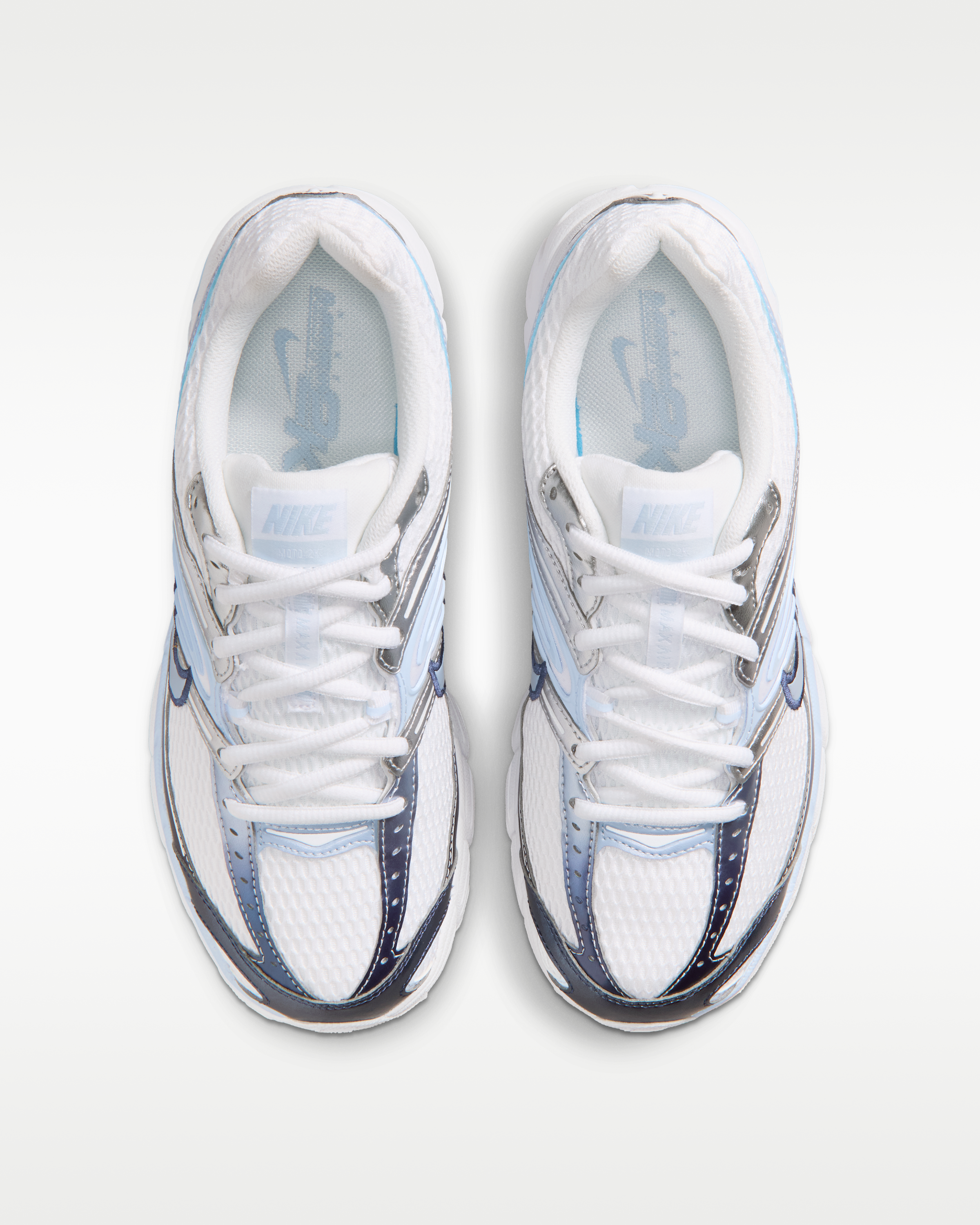 Nike Air Max Moto 2K Women's Shoes - White/Metallic Silver/Midnight Navy/Hydrogen Blue - View 4