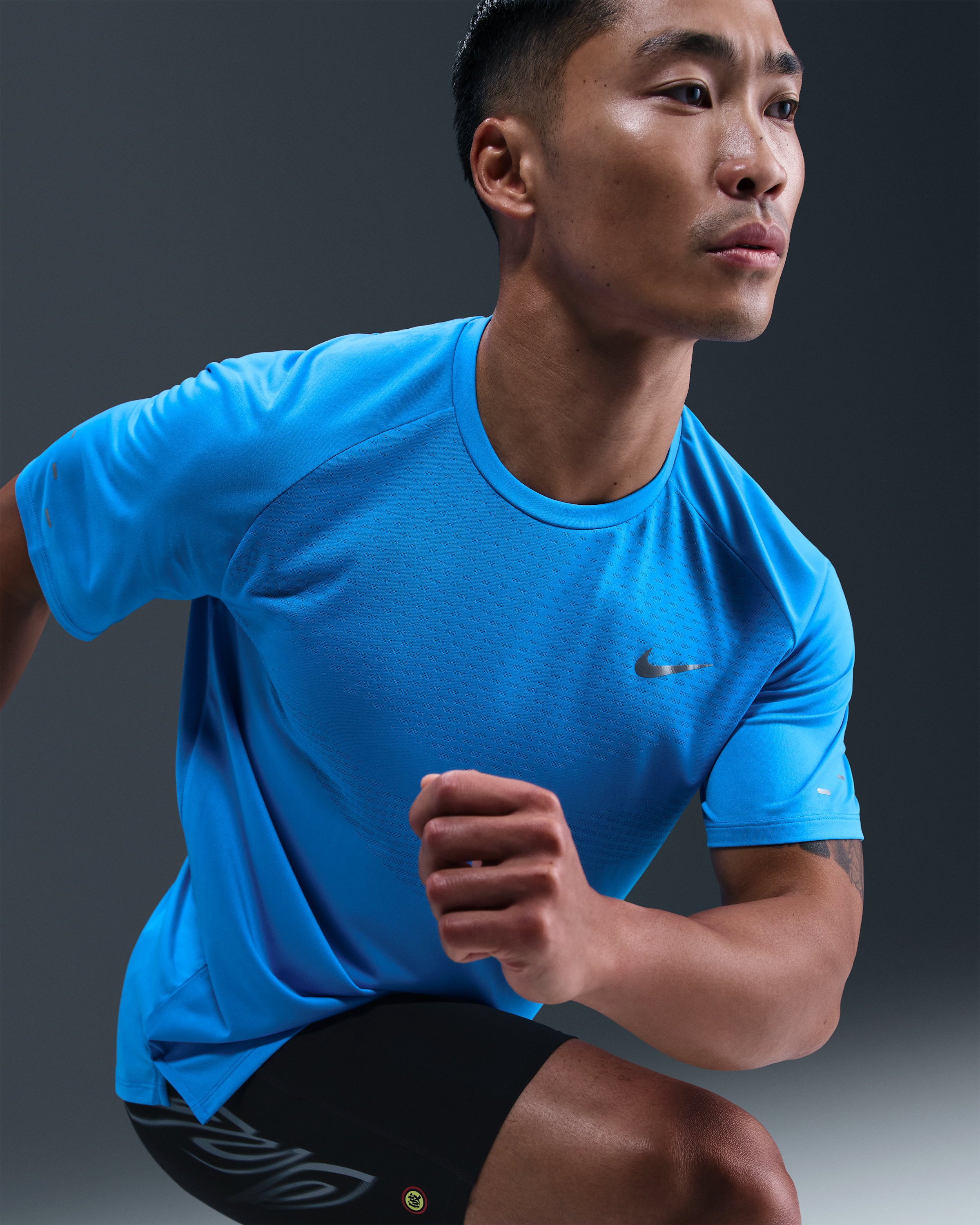 Nike Stride Men's Dri-FIT ADV Short-Sleeve Running Top - Blue Hero - View 3