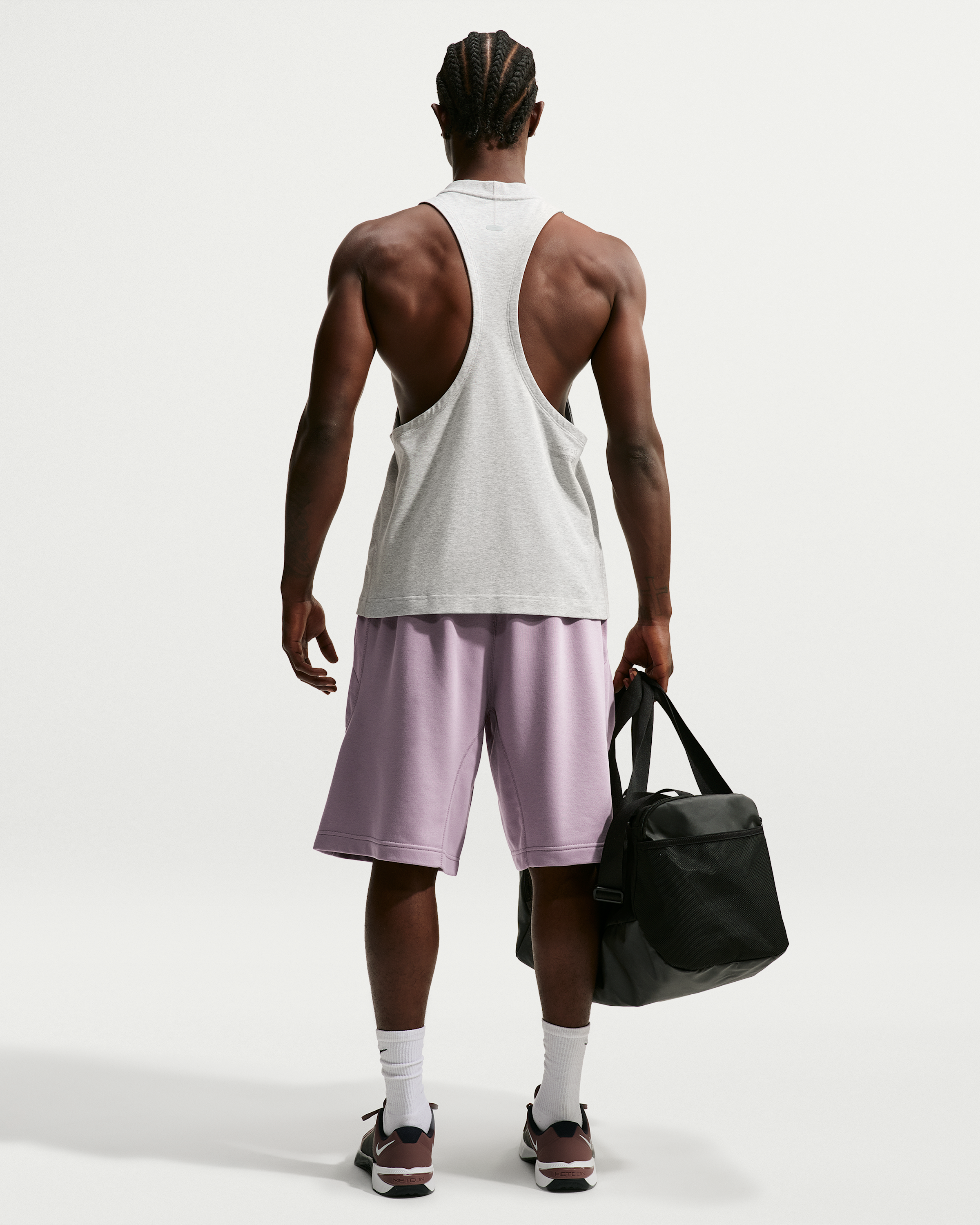 Nike N.A.C. Men's Dri-FIT Fleece Training Shorts - Purple Smoke/Purple Smoke - View 5