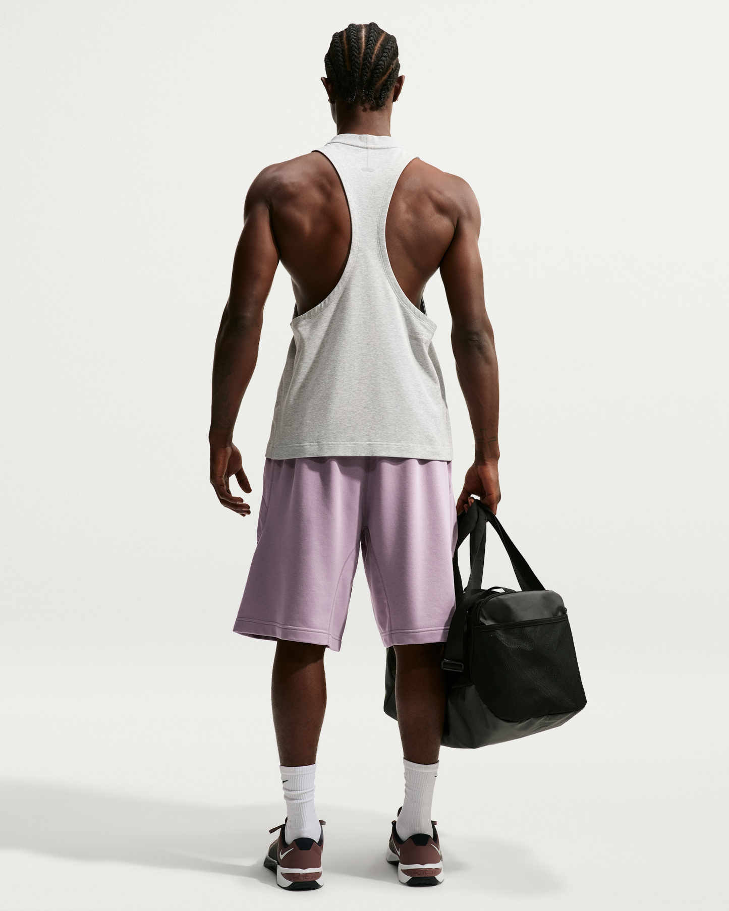 Nike N.A.C. Men's Dri-FIT Fleece Training Shorts - Purple Smoke/Purple Smoke - View 5
