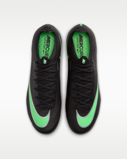 Nike Mercurial Vapor 17 Elite Artificial-Grass Low-Top Football Boots - Black/Black/Illusion Green - View 4