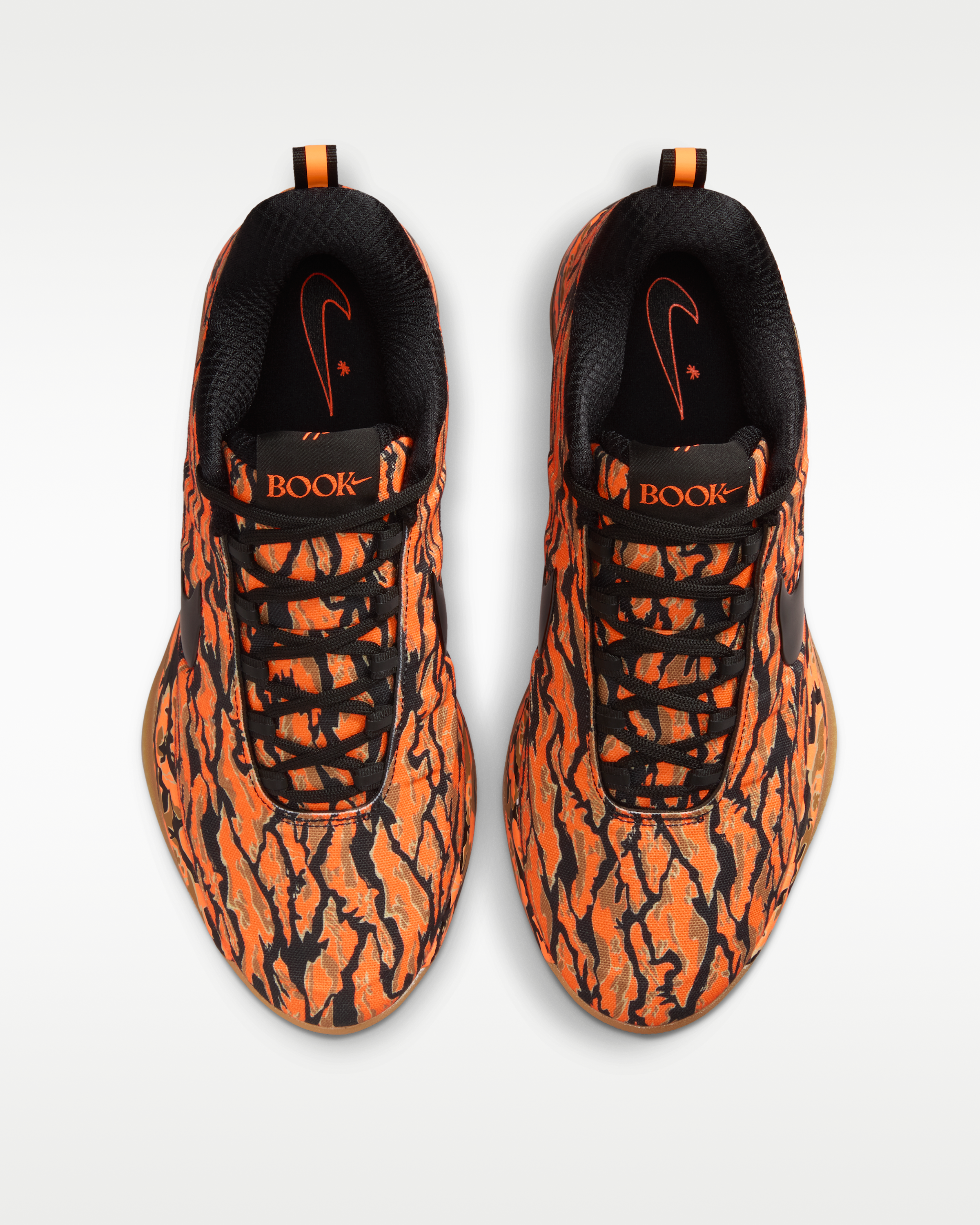 Book 2 "Tiger Camo" Basketball Shoes - Black/Total Orange/Flax/Black - View 4