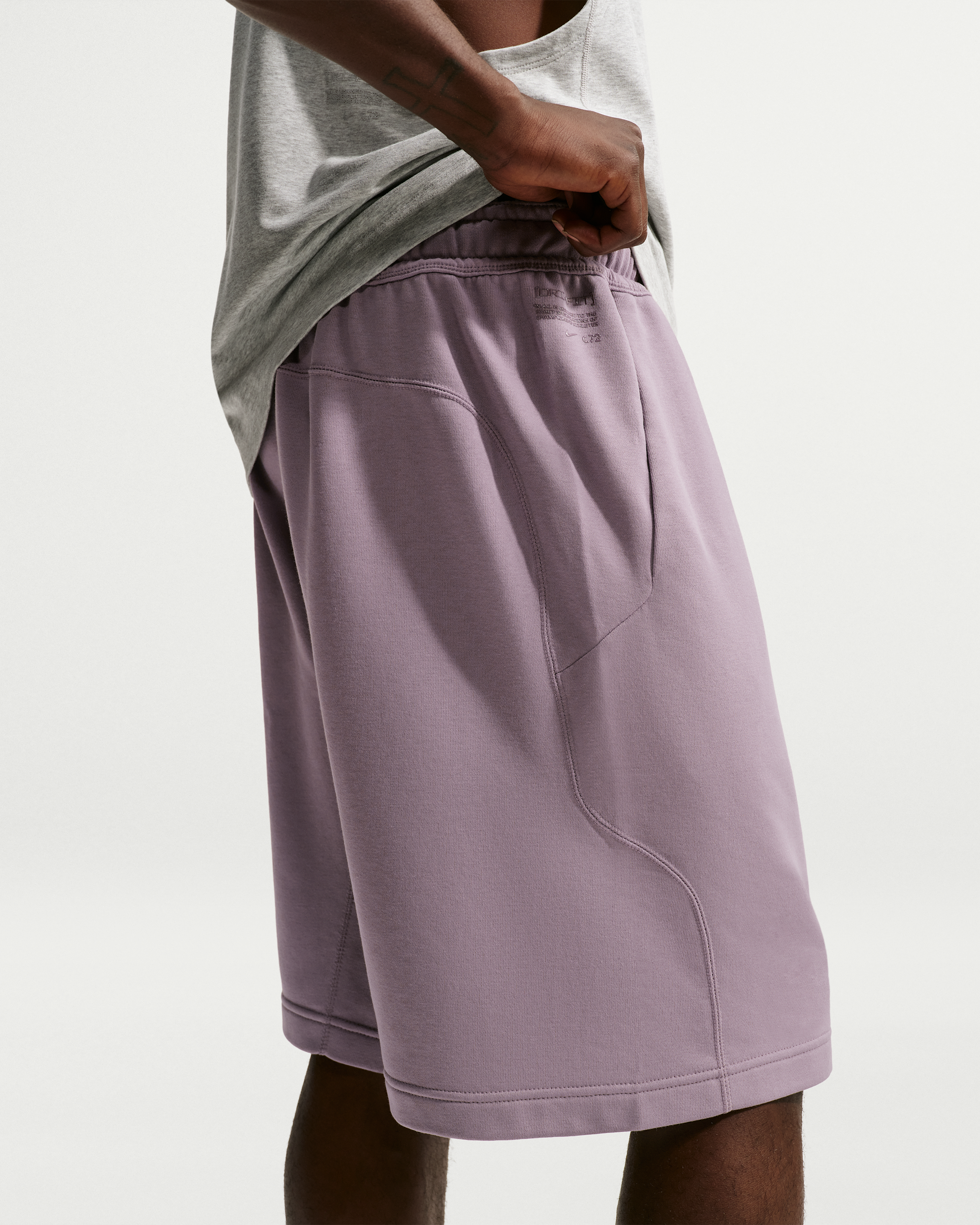 Nike N.A.C. Men's Dri-FIT Fleece Training Shorts - Purple Smoke/Purple Smoke - View 3