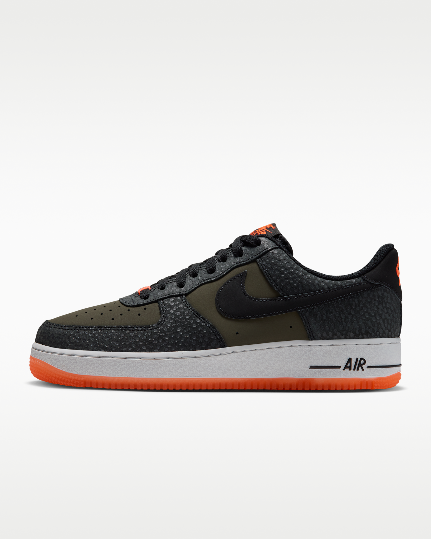 Nike Air Force 1 '07 Men's Shoes - Black/Anthracite/Total Orange/Black - View 1