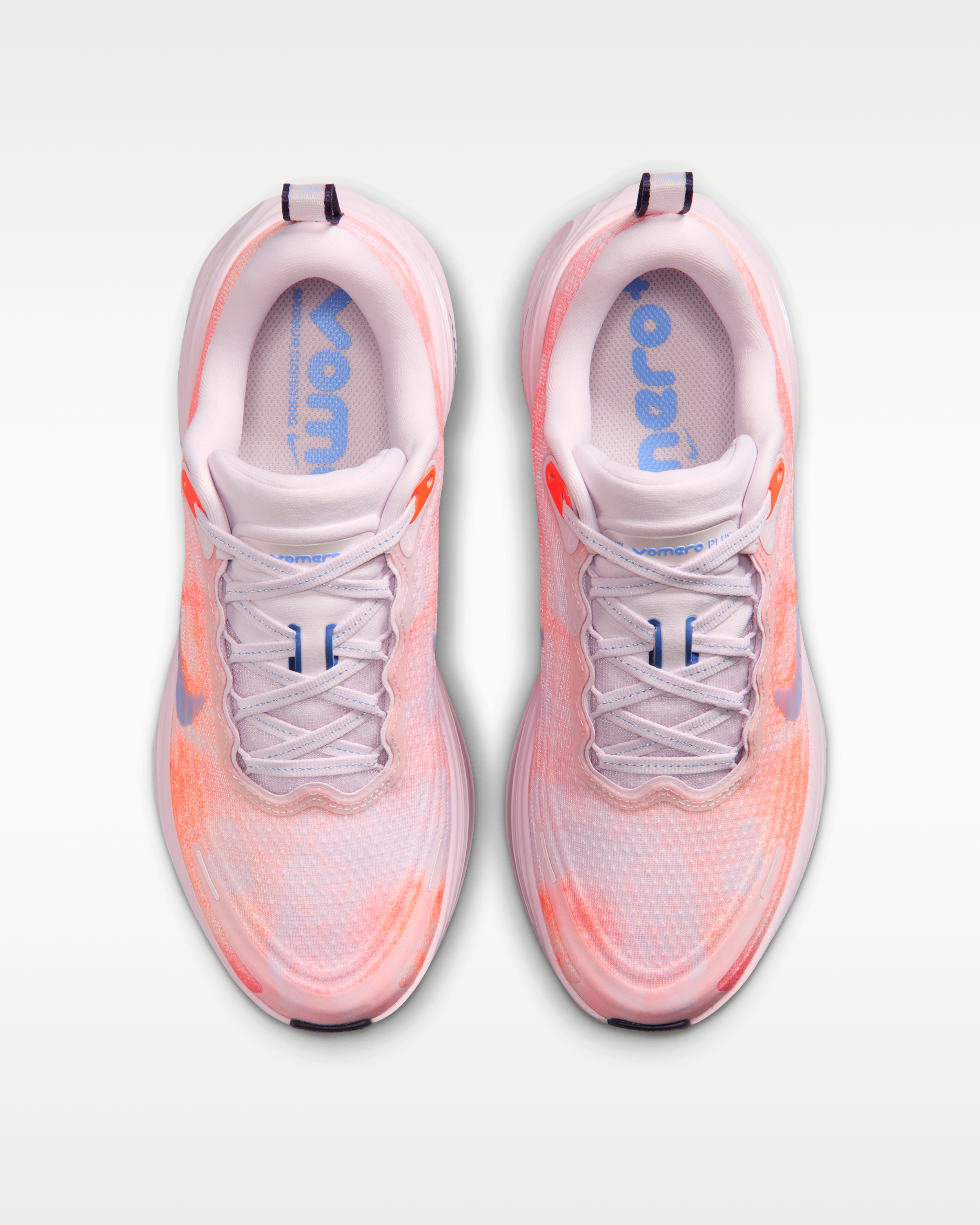 Nike Vomero Plus Women's Road Running Shoes - Bleached Lilac/Hyper Crimson/Sunset Haze/Royal Pulse - View 4