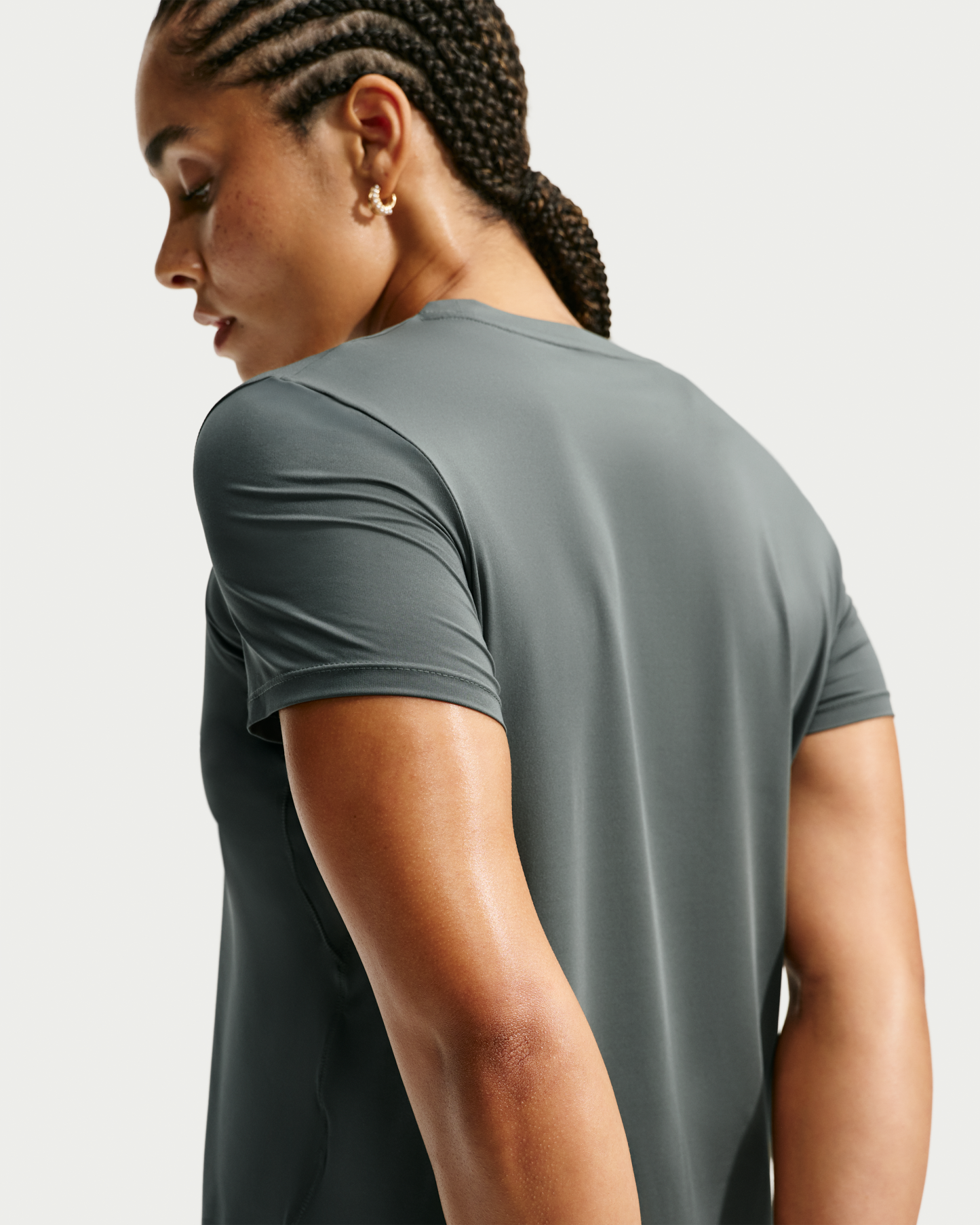 Nike One Classic Women's Dri-FIT Short-Sleeve Top - Camo Green/White - View 2