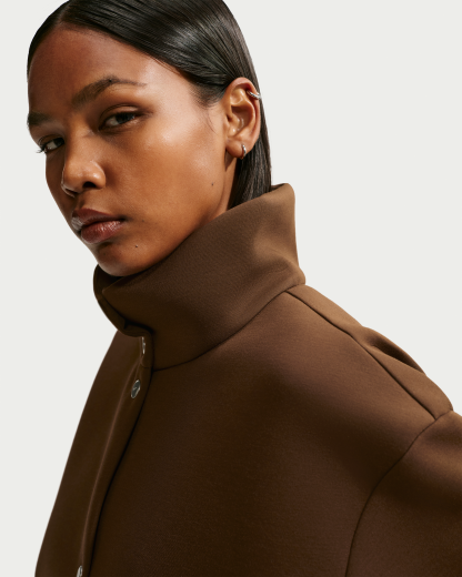 Nike Article Fleece Women's Oversized Jacket - Cacao Wow/Cacao Wow - View 3
