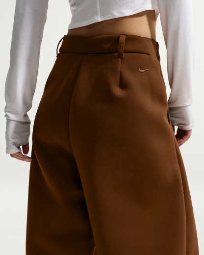 Nike Article Fleece Women's Oversized Mid-Rise Wide-Leg Trousers - Cacao Wow/Cacao Wow - View 3
