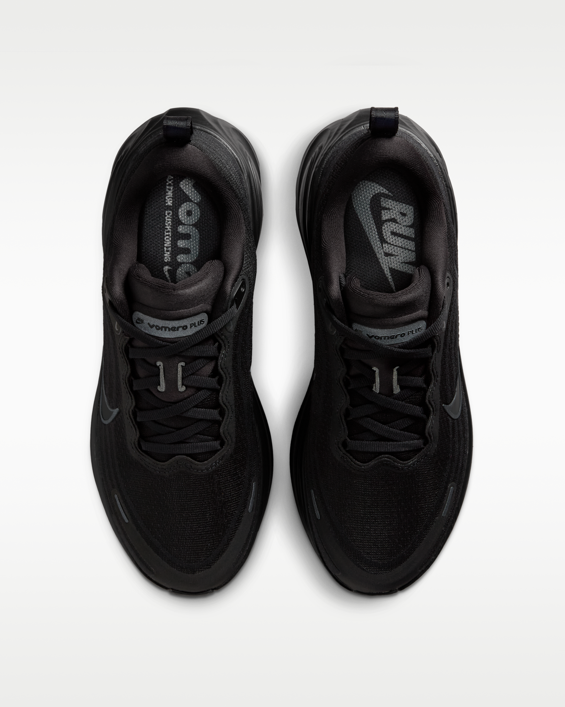 Nike Vomero Plus Women's Road Running Shoes - Black/Metallic Dark Grey/Cool Grey/Dark Smoke Grey - View 4