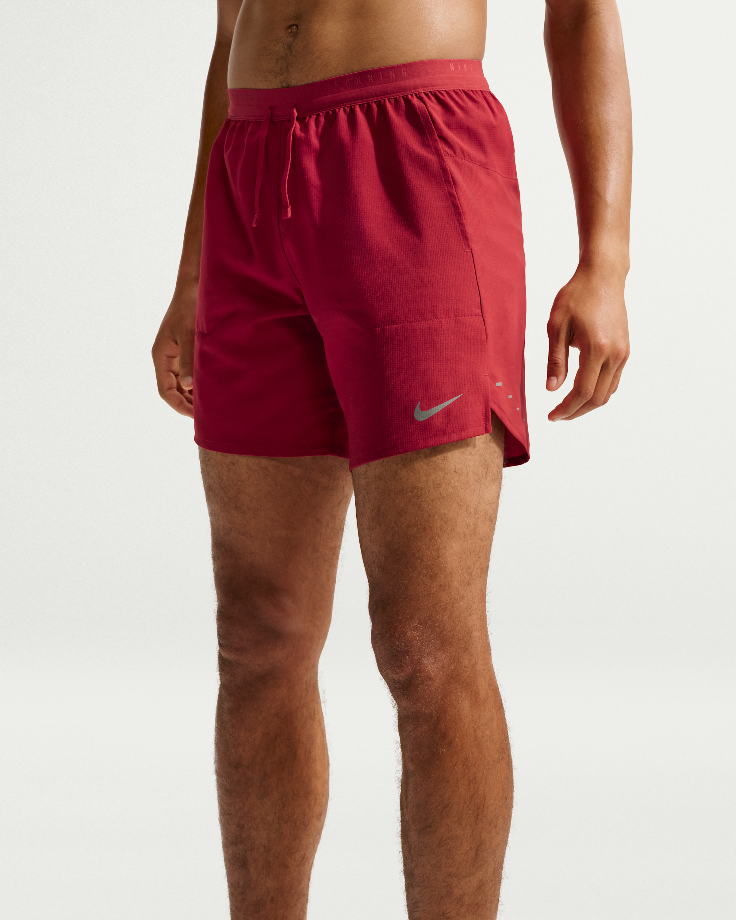 Nike Stride Men's Dri-FIT 18cm (approx.) Briefs-Lined Running Shorts - Tough Red/Reflective Silver - View 2