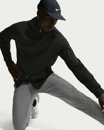 Nike Primary NanoKnit Men's Dri-FIT UV Protection Full-Zip Performance Hoodie - Black/Black - View 3