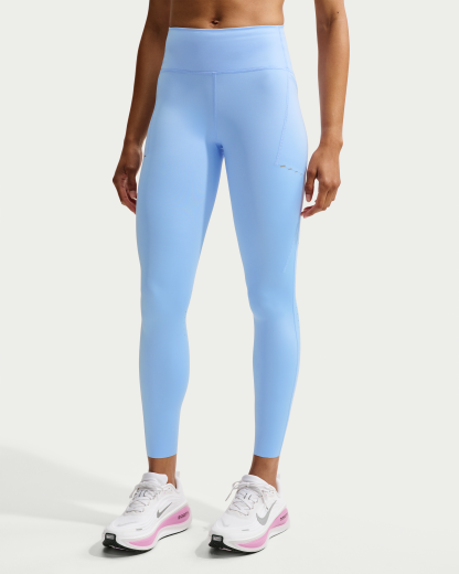 Nike Swift Women's High-Waisted 7/8 Running Leggings with Pockets - Aluminium - View 2