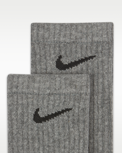 Nike Everyday Cushioned Training Crew Socks (6 Pairs) - Carbon Heather/Black - View 4