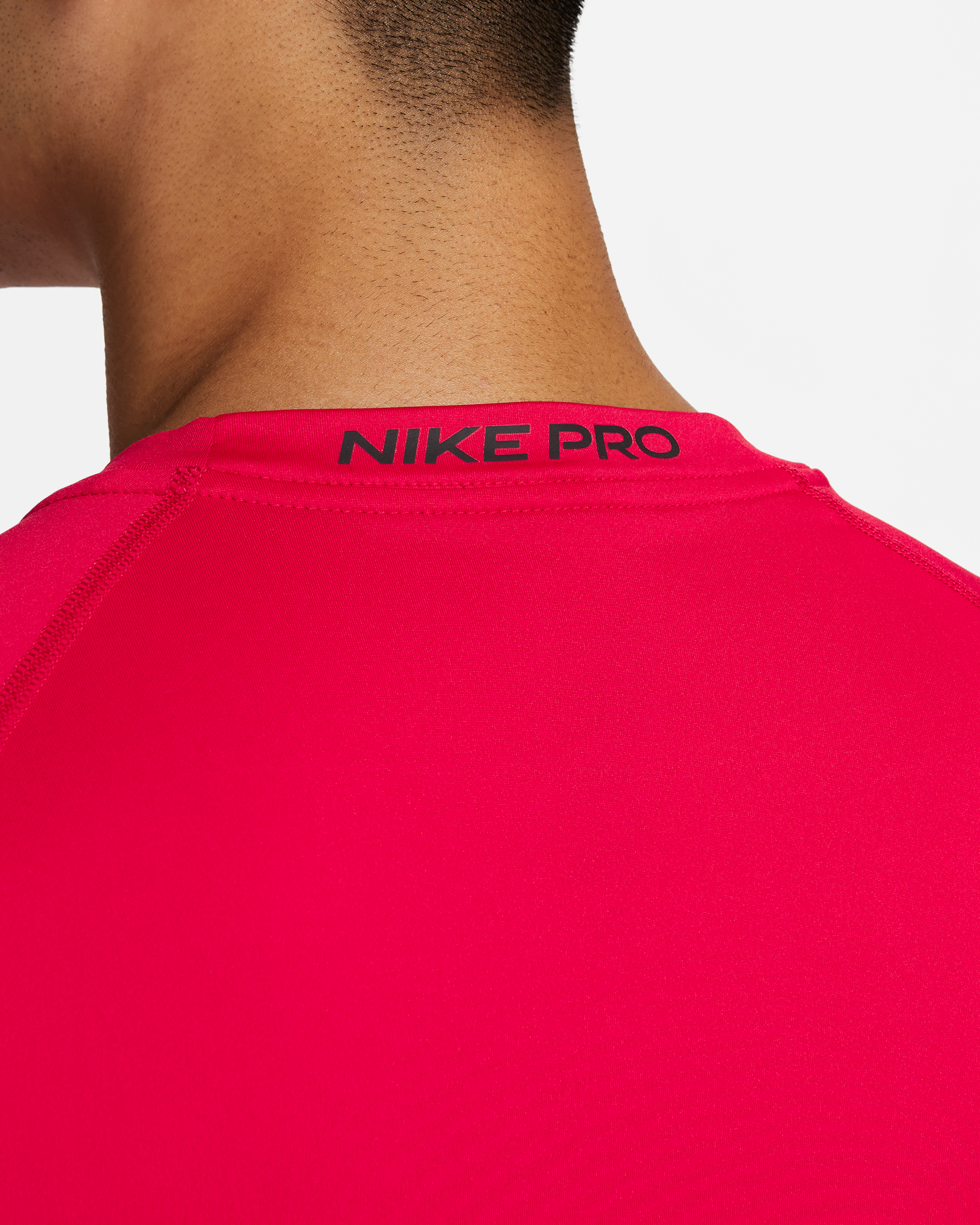 Nike Pro Men's Dri-FIT Tight Short-Sleeve Fitness Top - University Red/Black - View 4