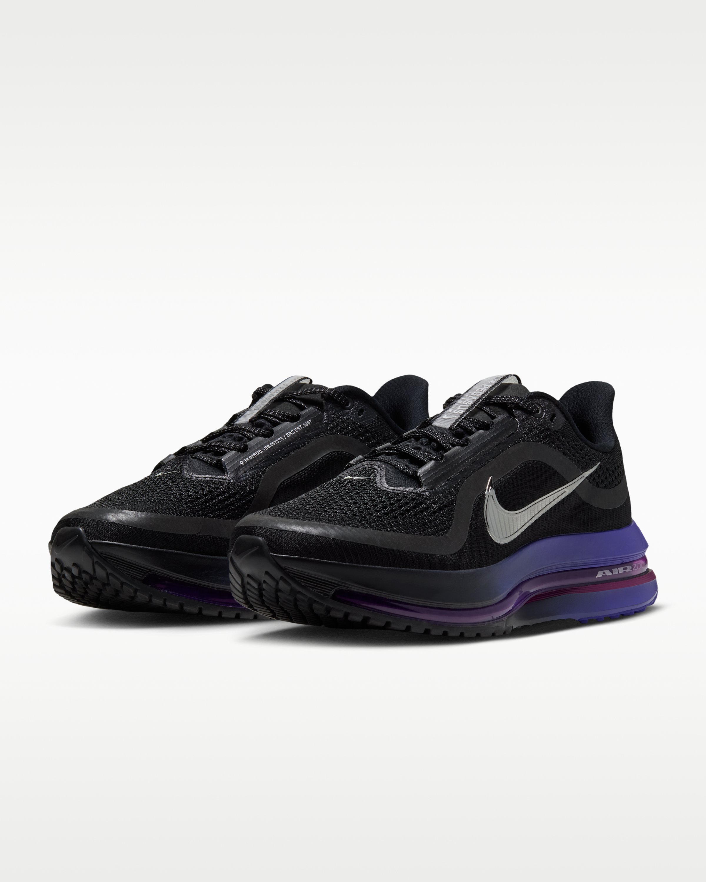 Nike Pegasus Premium Women's Road Running Shoes - Black/Dark Concord/True Berry/Metallic Silver - View 5