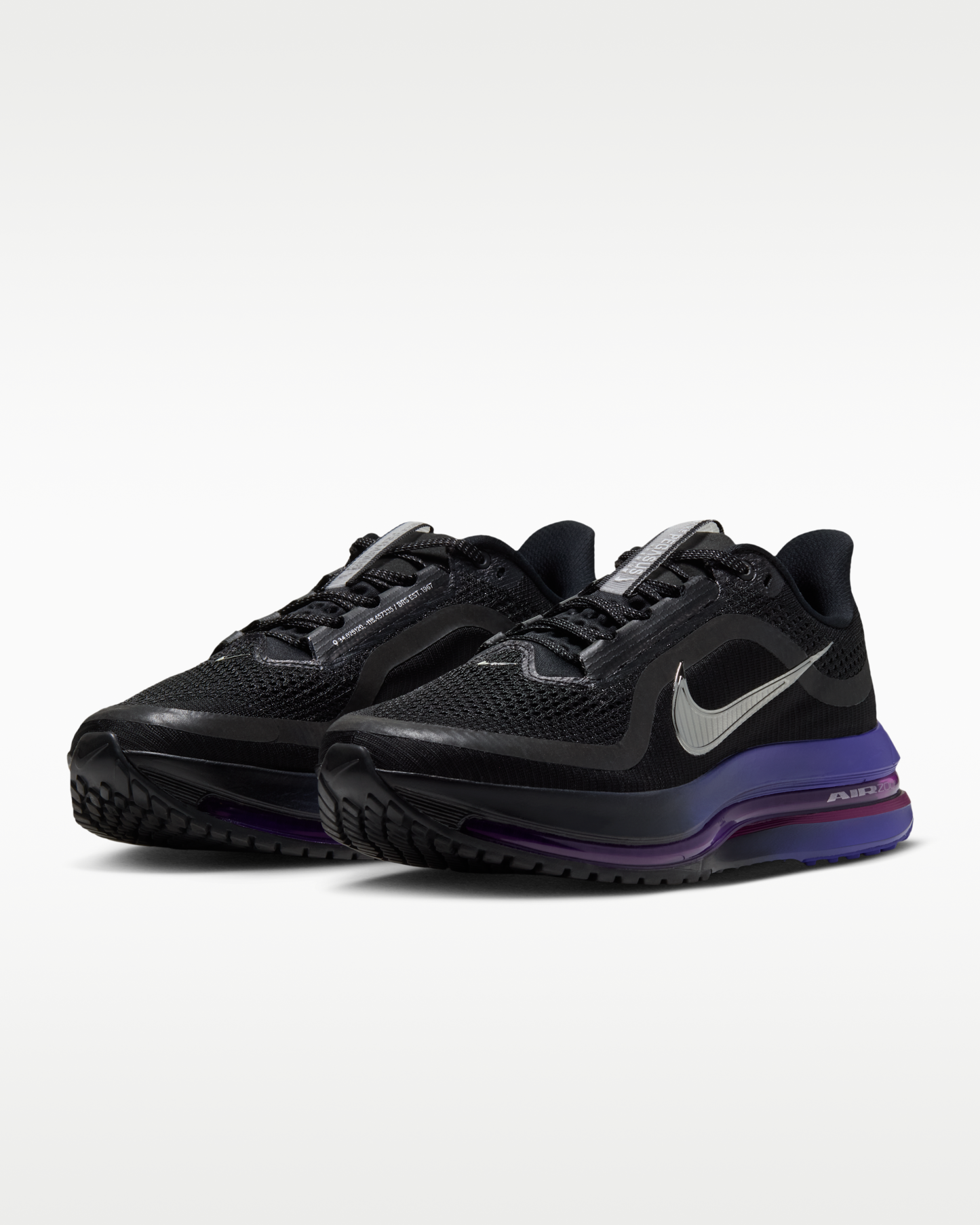 Nike Pegasus Premium Women's Road Running Shoes - Black/Dark Concord/True Berry/Metallic Silver - View 5